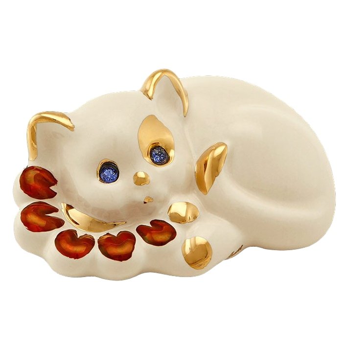 Статуэтка Котёнок лежащий на цветке