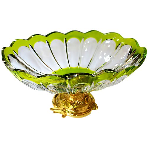 Зеленая ваза Для фруктов Turenne Cristallerie DE Montbronn 571427/MON