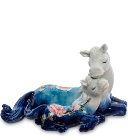 Статуэтка из фарфора Самая лучшая мама Лошадка - Синий Декор