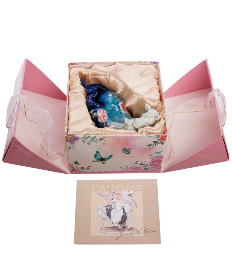 Статуэтка из фарфора Самая лучшая мама Лошадка - Синий Декор Pavone JP-61/50, упаковочный вид