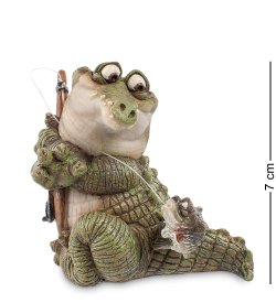 Маленькая Фигурка Крокодил - рыбак