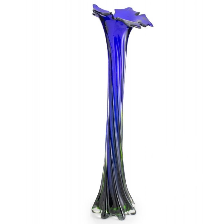 Ваза для цветов из венецианского стекла Ночной цветок Mirho 28526