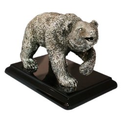 Скульптура Медведь на подставке, Размер 17x10 см