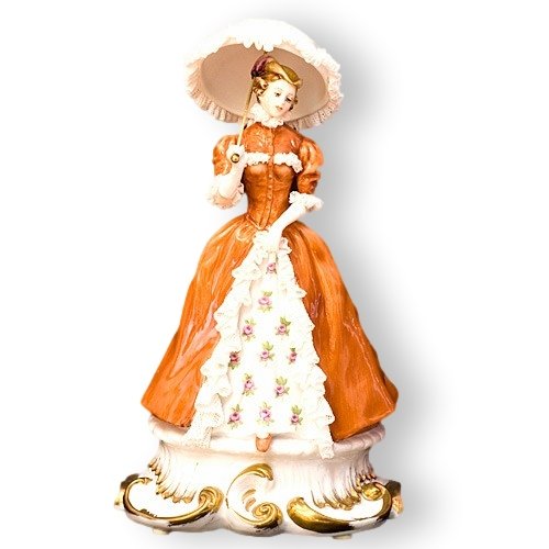 Статуэтка из фарфора Дама с зонтиком