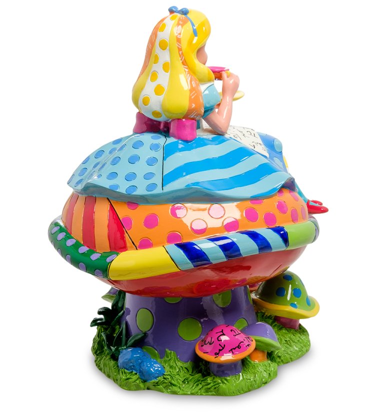 Статуэтка Алиса в стране чудес на чаепитии Disney by Britto 904622, оборотная сторона
