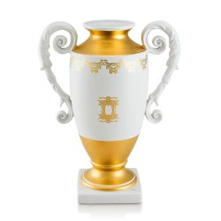 Ваза для цветов Диана, Белая, высота 43 см