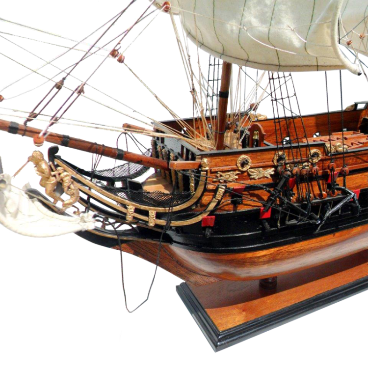 Модель парусного корабля Wapen Von Hamburg III, Голландия, 84 см, фотография носа