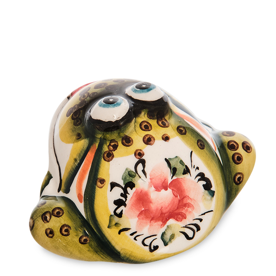 Статуэтка Жаба Цветная гжель ГЛ-790, оборотная сторона