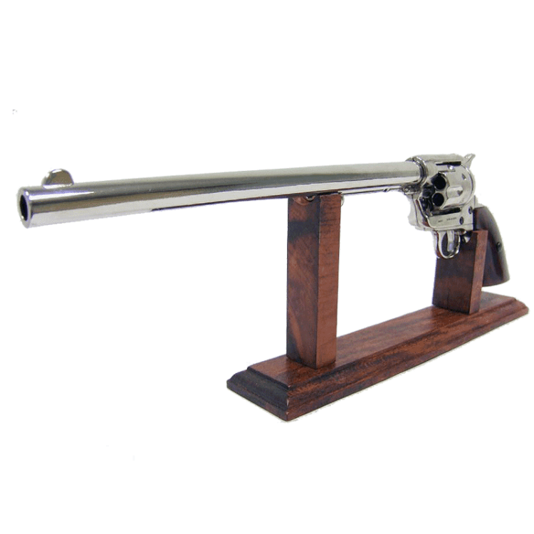 Макет Револьвера Миротворец с длинным серебристым стволом Denix 6303, фотография 2