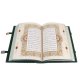 Книга в кожаном переплете Коран на арабском языке с драгоценными металлами и камнями BG1293M, фотография разворота книги