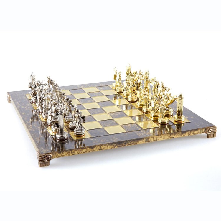 Большие Шахматы Троянская война, коричневая доска Manopoulos MP-S-19-54-BRO