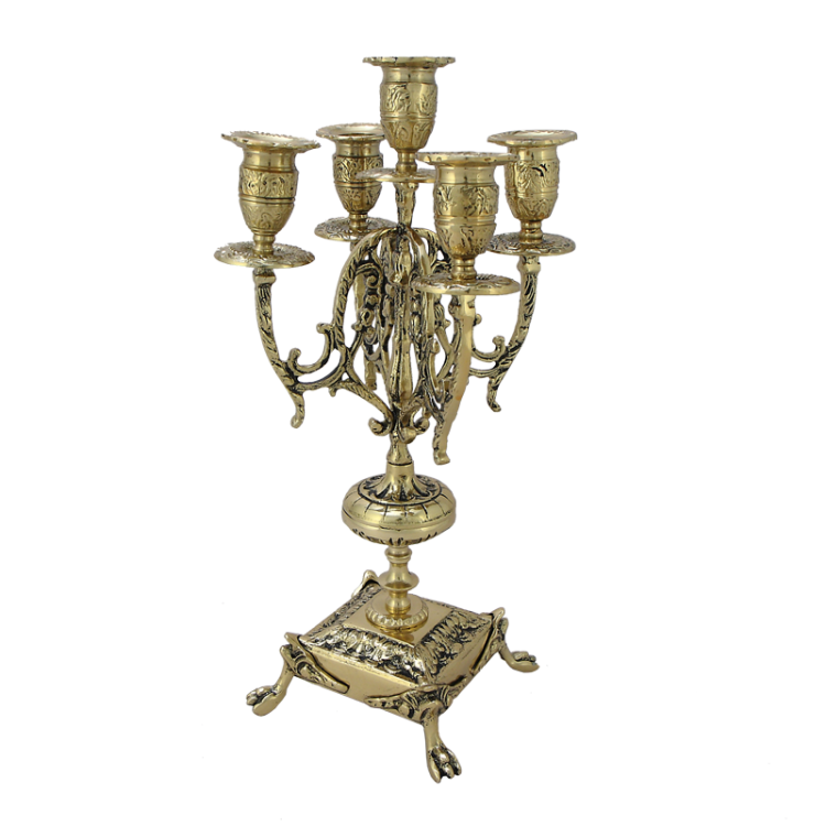 Каминные часы с канделябрами из бронзы Арте Bello De Bronze BP-2709256-D, фотография канделябра