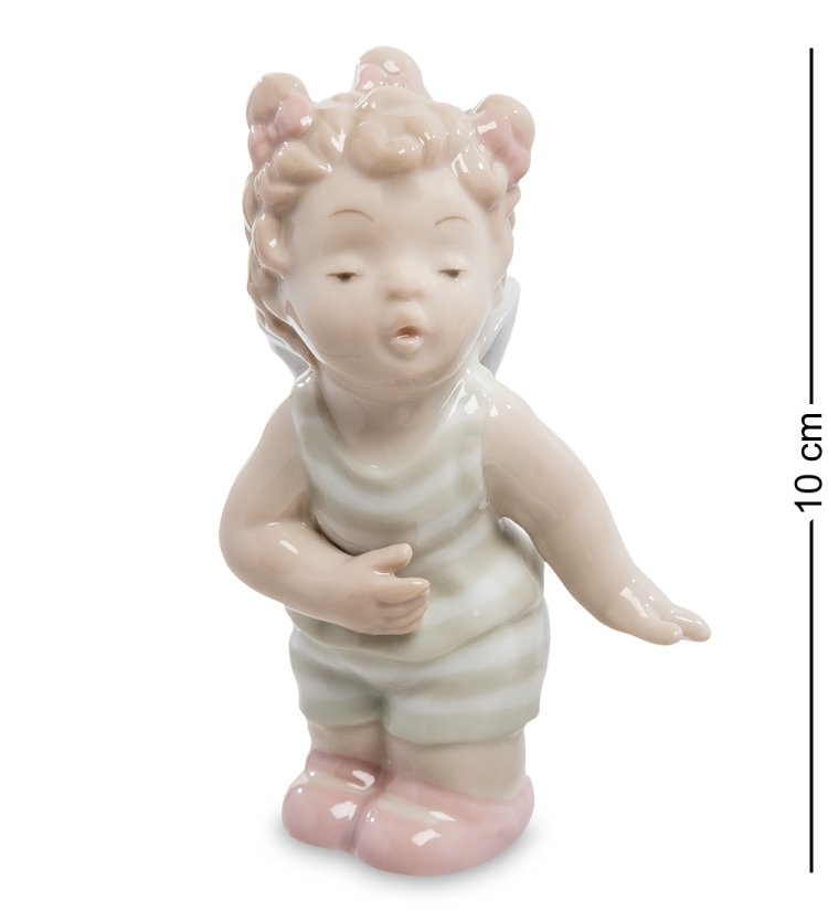 Статуэтка из фарфора Ангелочек-девочка в розовых ботиночках Pavone JP-36/30
