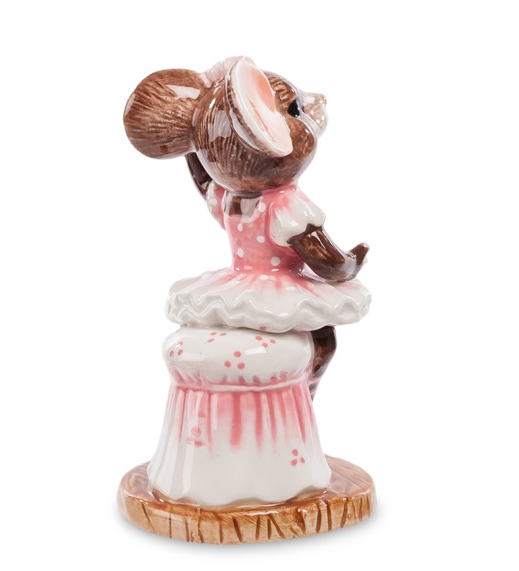 Статуэтка из фарфора Мышь Балерина Pavone CMS-52/ 3, фотография со спины