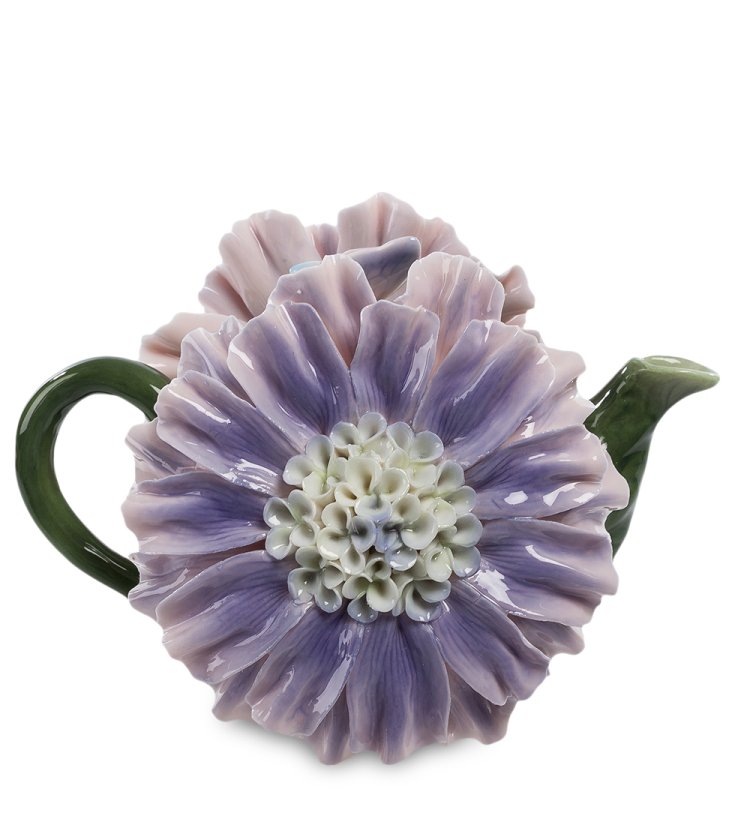 Заварочный чайник из фарфора Георгин Pavone CMS-07/ 1, фотография сбоку