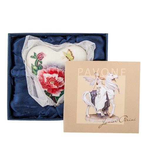 Шкатулка из фарфора Сердце Pavone JP-247/30, упаковочный вид