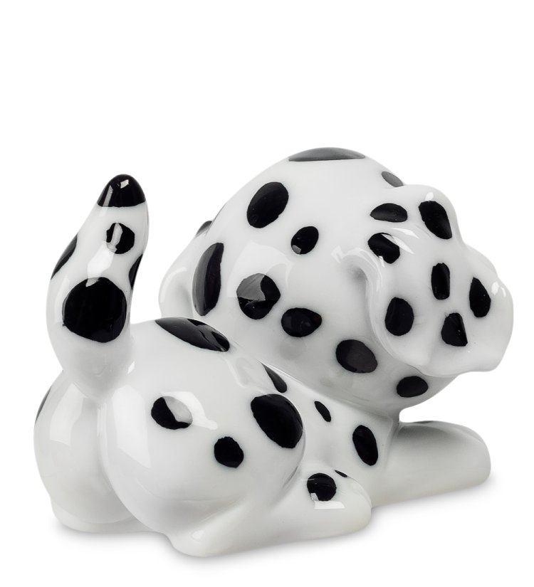 Фигурка из фарфора Играющий щенок Долматина Pavone JP-02/ 7, фотография со спины