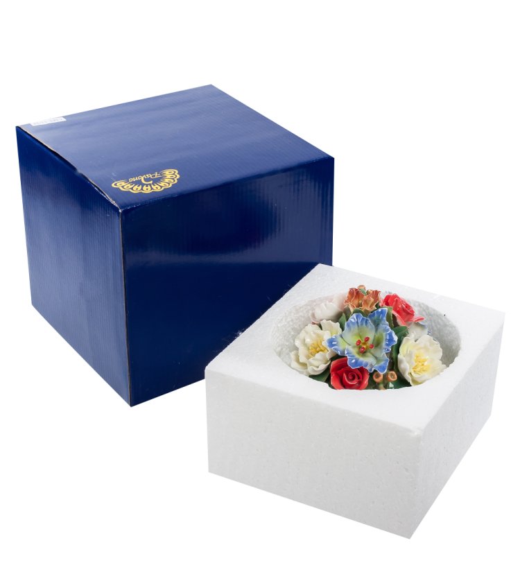 Фарфоровая статуэтка Букет Pavone CMS-33/35, фотография в коробке