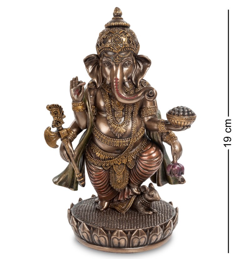 Статуэтка Ганеша на лотосе Veronese WS-540