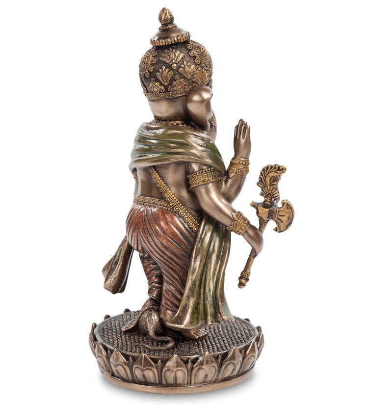 Статуэтка Ганеша на лотосе Veronese WS-540, оборотная сторона