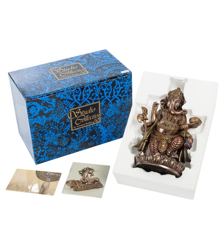 Статуэтка Ганеша на лотосе Veronese WS-540, упаковочный вид