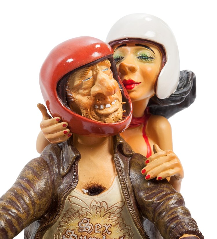 Статуэтка Мотоциклист Мечты - Exciting Motor Ride Forchino FO-85070, портретный вид