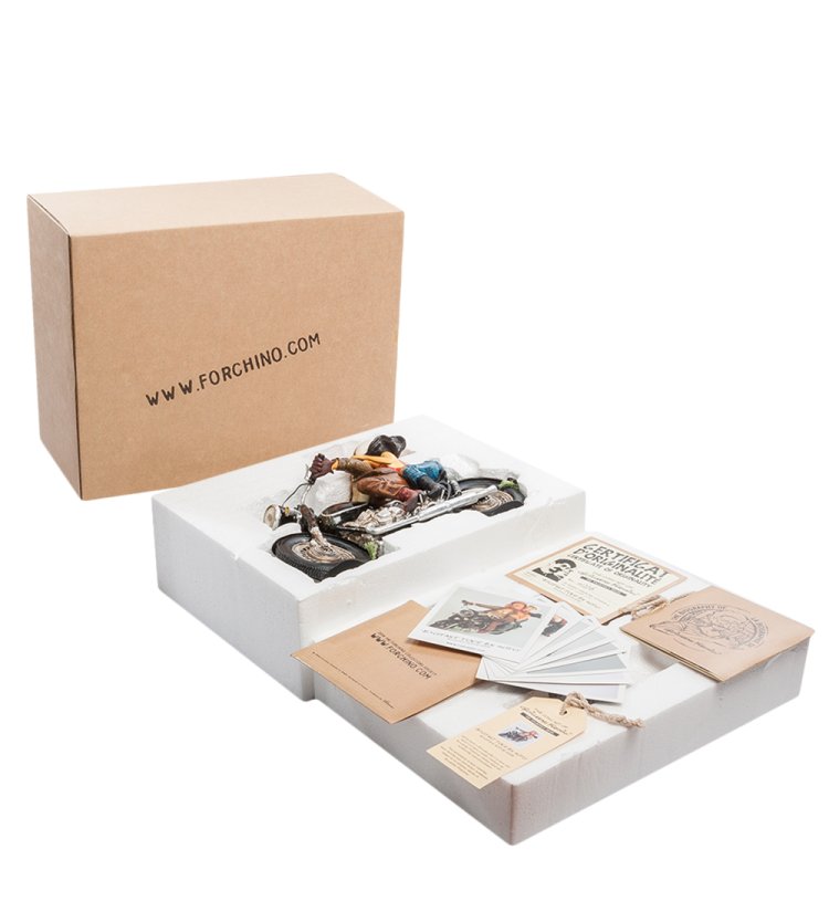 Статуэтка Мотоциклист Мечты - Exciting Motor Ride Forchino FO-85070, упаковочный вид