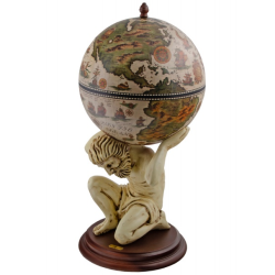 Глобус-бар цветной напольный Атлант, сфера 42 см