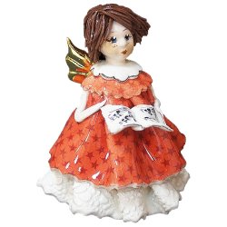 Статуэтка из фарфора Маленький ангел с книгой