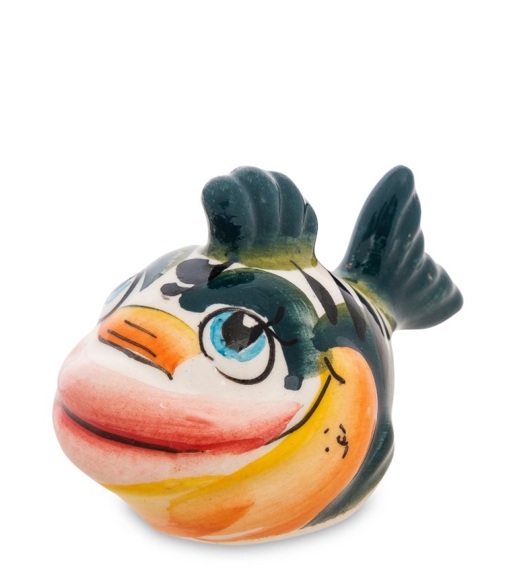 Статуэтка Рыбка Цветная гжель