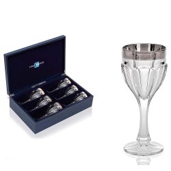 Набор для белого вина на 6 персон с платиновым декором