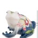 Статуэтка из фарфора Бело-Синяя Лягушка с Лилиями Pavone JP-96/ 26