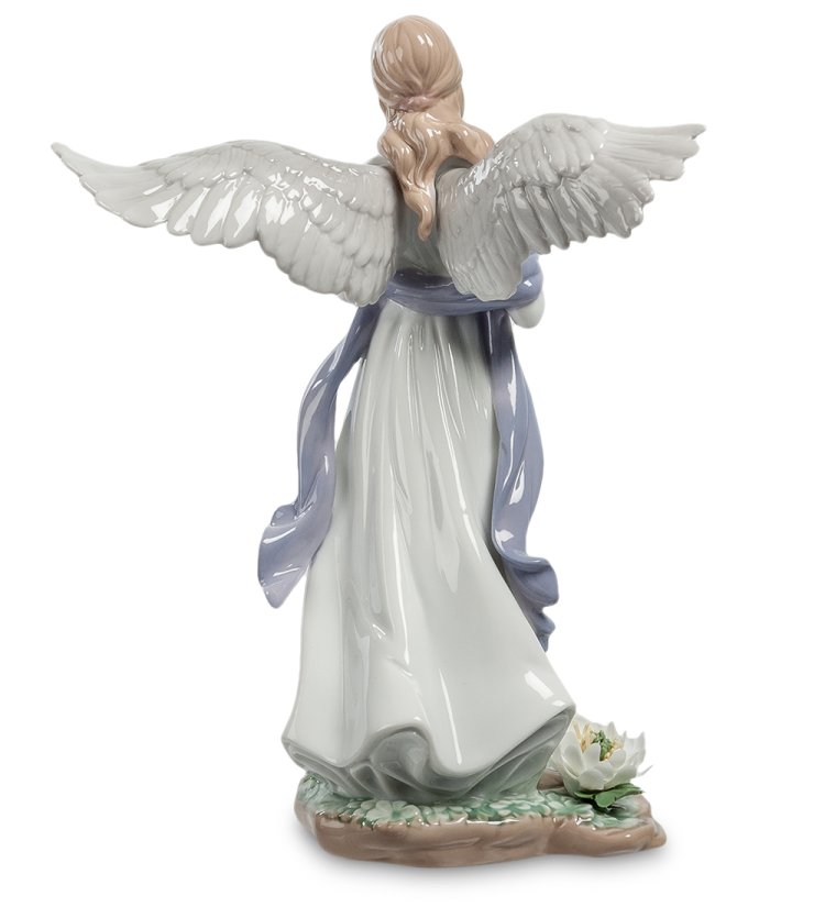 Статуэтка из фарфора Девушка Ангел на подставке Pavone JP-10/ 18, фотография со спины
