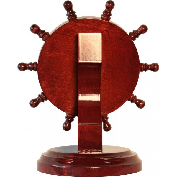 Настольные часы штурвал Бриг Н-2-Ч, фотография с обратной стороны