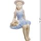 Статуэтка из фарфора на край полки Девочка с котенком Pavone JP-49/11