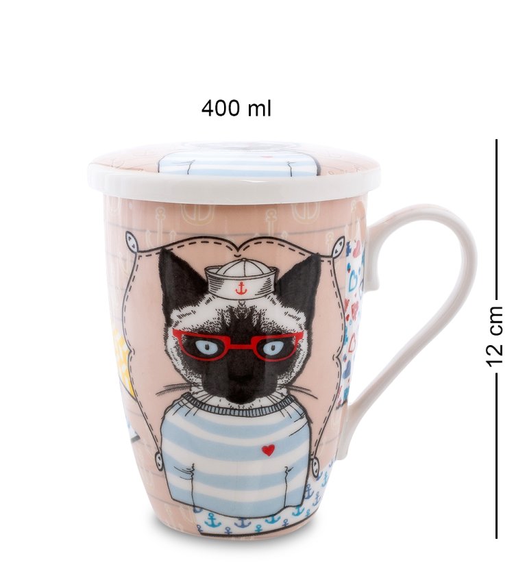 Кружка из фарфора Кот - Хозяин Рима Pavone AS-91 