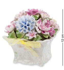 Музыкальная статуэтка из керамики Цветы