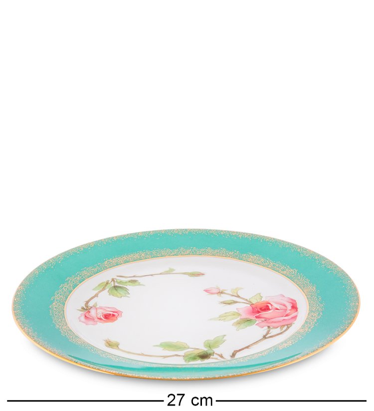 Чайный сервиз с тарелками на 6 персон Миланская Роза Pavone JK- 69, фотография большой тарелки