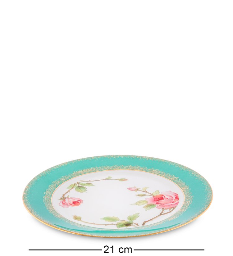 Чайный сервиз с тарелками на 6 персон Миланская Роза Pavone JK- 69, фотография тарелок