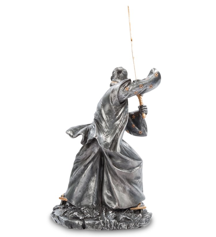 Статуэтка Самурай с золотым мечом Veronese WS-90, оборотная сторона