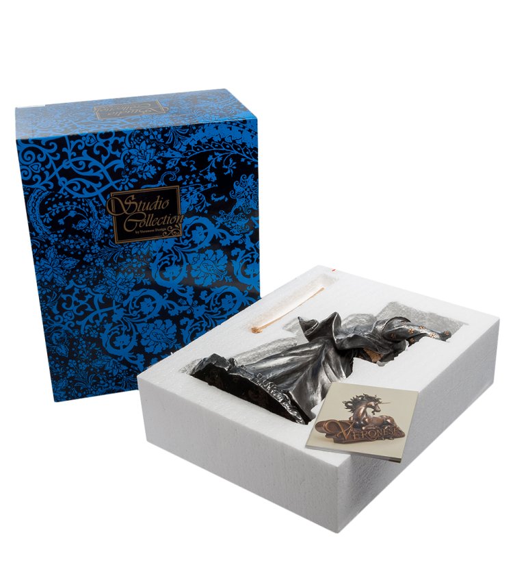 Статуэтка Самурай с золотым мечом Veronese WS-90, упаковочный вид