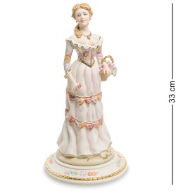 Статуэтка из керамики Девушка с розами