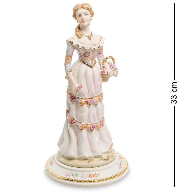 Статуэтка из керамики Девушка с розами Sabadin Vittorio SV- 75