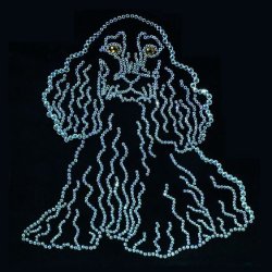 Картина Спаниель c кристаллами Swarovski
