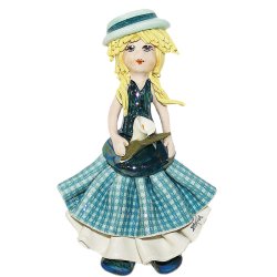 Магнит Девочка с цветком каллы