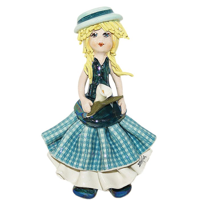 Магнит Девочка с цветком каллы