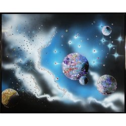 Картина Космическая феерия c кристаллами Swarovski