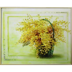 Картина Солнечный букет c кристаллами Swarovski