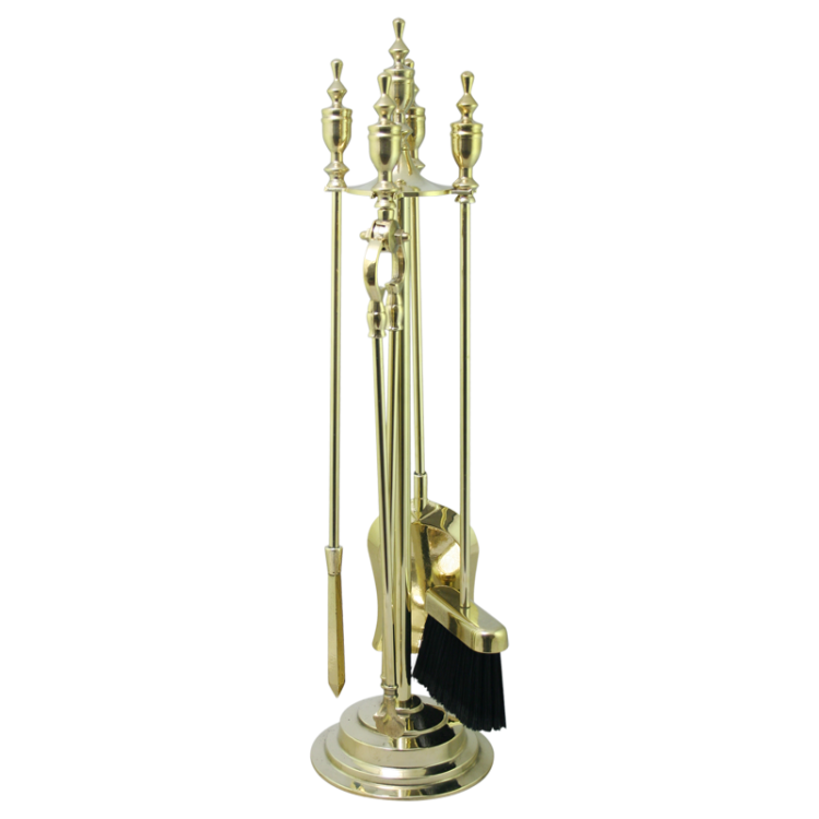 Каминный набор Наполеон 4 предмета на подставке, золотой Alberti Livio AL-80-350-N