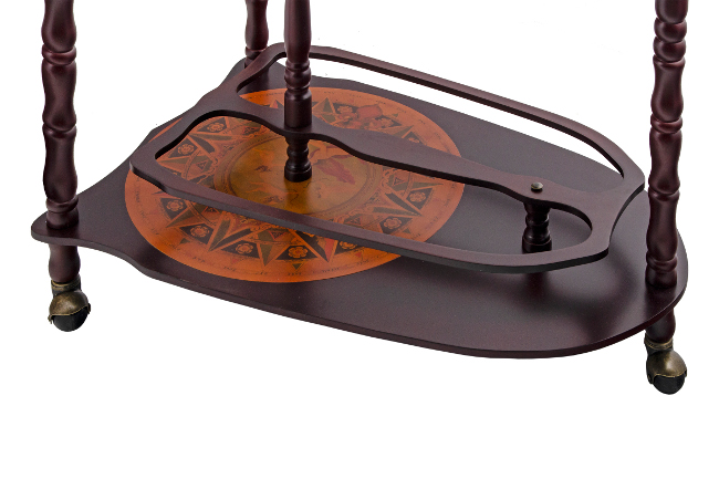 Глобус-бар напольный со столом, сфера 33 см JG33004R, вид снизу